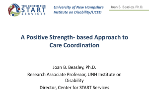 A Positive Strength- based Approach to Care Coordination