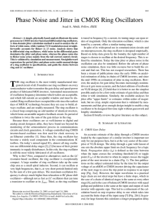 Phase Noise and Jitter in CMOS Ring Oscillators