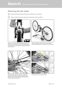 Removing the rear wheel Spare Rear Wheel Instructions