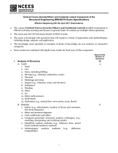 Structural Engineering BREADTH Exam Specifications