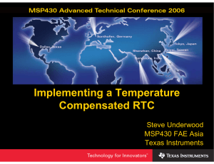 Implementing a Temperature Compensated RTC
