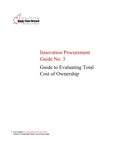 Innovation Procurement Guide to Evaluating Total Cost of Ownership