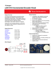 LDC1312 Incremental Encoder Knob