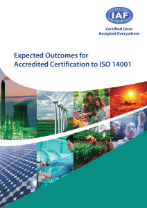 Expected Outcomes for Accredited Certification to ISO 14001