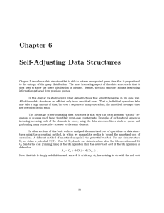 Chapter 6 Self-Adjusting Data Structures