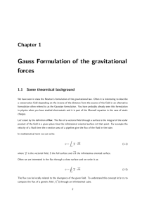 Chapter 1 Gauss Formulation of the gravitational forces