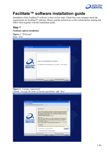 Facilitate™ software installation guide