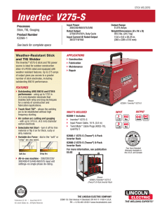 Invertec V275-S Product Info