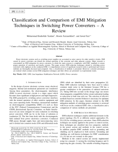 Classification and Comparison of EMI Mitigation Techniques in