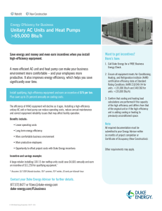 Unitary AC Units and Heat Pumps >65000 Btu/h