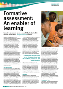 Formative assessment: An enabler of learning