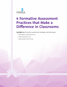 4 Formative Assessment Practices that Make a Difference in