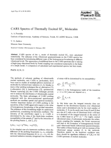 CARS spectra of thermally excited SF6 molecules | SpringerLink
