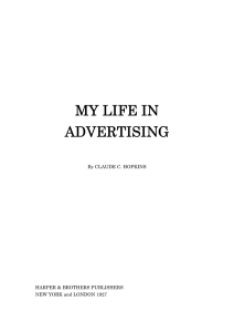 My Life in Advertising