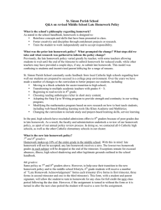 FAQ Middle School Late Homework Policy