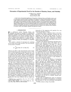 Discussion of Experimental Proof for the Paradox