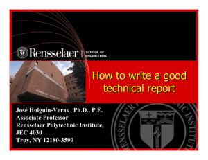 How to write a good technical report