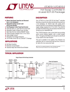 LTC4210-1/LTC4210-2 - Hot Swap Controller in 6-Lead SOT