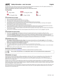 Safety Information - SAVE THIS GUIDE English - Pro-face