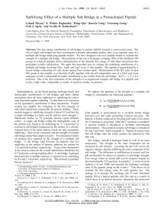 Stabilizing Effect of a Multiple Salt Bridge in a Prenucleated Peptide