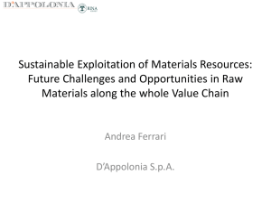 Sustainable Exploitation of Materials Resources