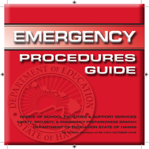 Emergency Procedures Guide - Hawaii State Department of Education