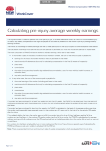 Calculating pre-injury average weekly earnings