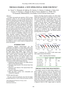 Trickle-charge: a New Operational Mode for PEP-II