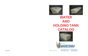 water and holding tank catalog