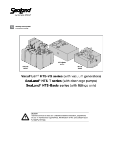 HTS-VG HTS-T HTS-Basic Series Holding Tank System