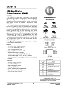 CAT5113 - 100‐tap Digital Potentiometer (POT)