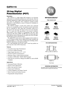 CAT5115 - 32‐tap Digital Potentiometer (POT)