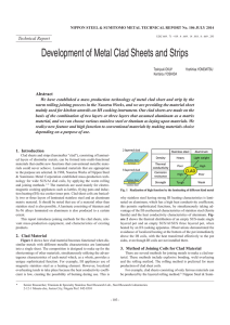 Development of Metal Clad Sheets and Strips Toshiyuki OKUI
