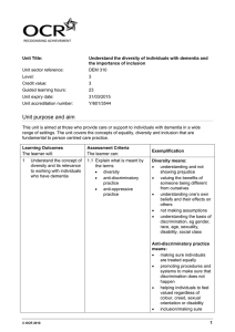 Unit purpose and aim