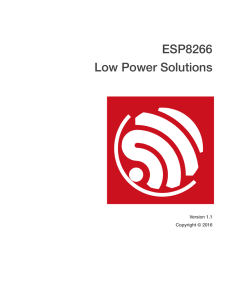 ESP8266 Low Power Solutions