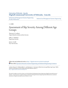 Assessment of Slip Severity Among Different Age Groups