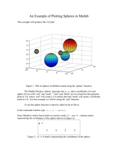 An Example of Plotting Spheres in Matlab