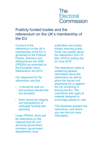 Public bodies and EU Referendum material