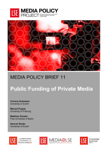 Public Funding of Private Media