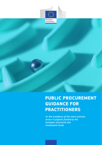 public procurement guidance for practitioners