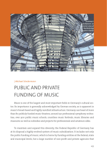 public and private funding of music