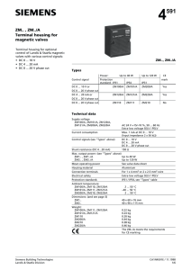 ZM.. , ZM../A Terminal housing for magnetic valves