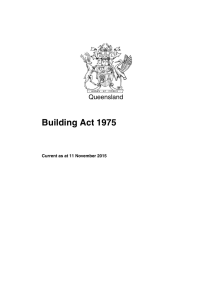 Building Act 1975 - Queensland Legislation
