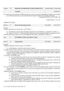 Cap 56 - BOILERS AND PRESSURE VESSELS ORDINANCE