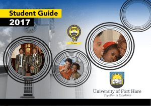 University of Fort Hare Student Guide 2017