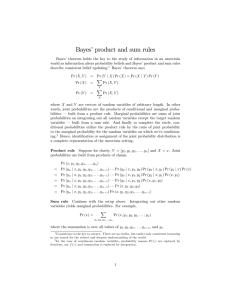 Bayes` product and sum rules
