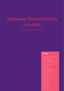 Addressing Western Sydney`s Jobs Slide