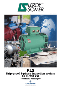 Drip-proof 3-phase induction motors 15 to 900 kW