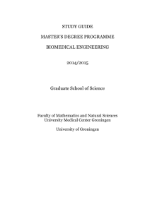 STUDY GUIDE MASTER`S DEGREE PROGRAMME BIOMEDICAL