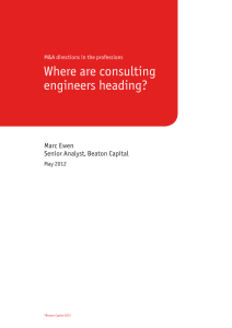 Where are consulting engineers heading?